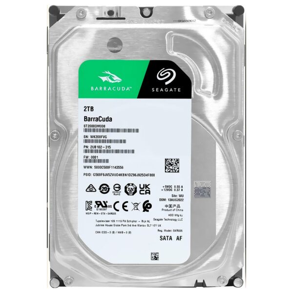 HD Seagate 2TB BarraCuda SATA 3 7200RPM 3.5" - ST2000DM008