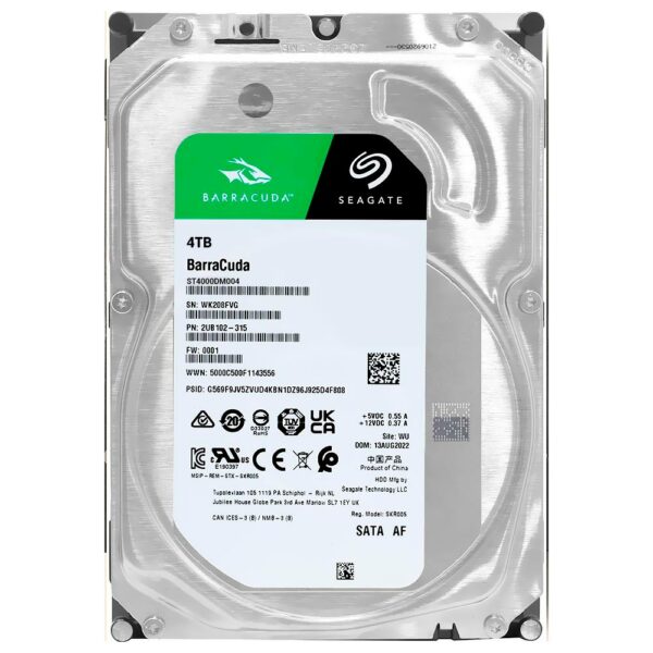 HD Seagate 4TB BarraCuda SATA 3 5400RPM 3.5" - ST4000DM004