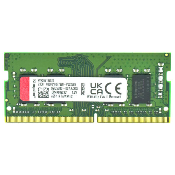 Memoria RAM para Notebook Kingston DDR4 8GB 2666MHz - KVR26S19S8/8