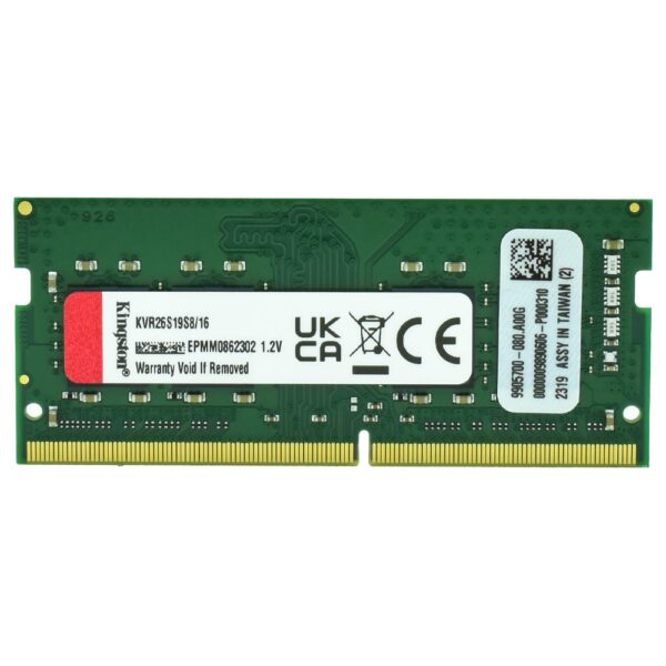 Memoria RAM para Notebook Kingston DDR4 16GB 2666MHz - KVR26S19S8/16