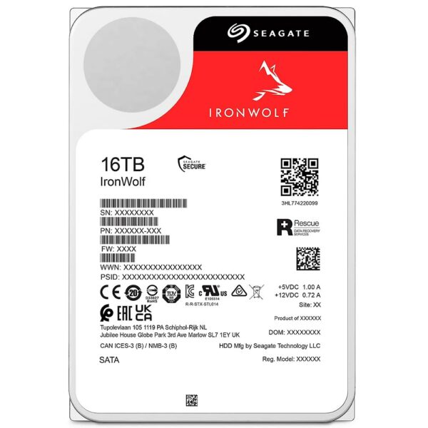 HD Seagate 16TB Iron Wolf Nas 3.5" SATA 3 7200RPM - ST16000VN001