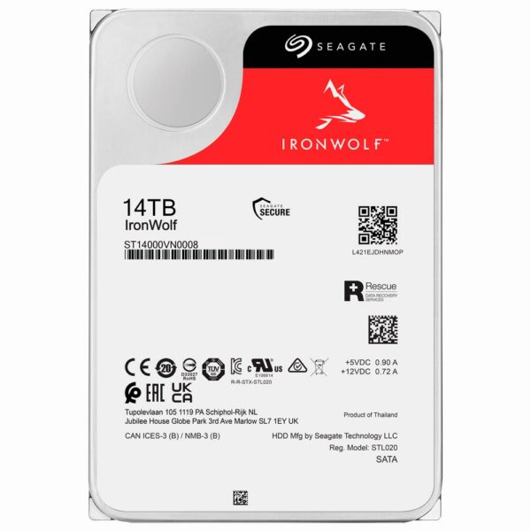 HD Seagate 14TB Iron Wolf 3.5" SATA 3 7200RPM - ST14000VN0008