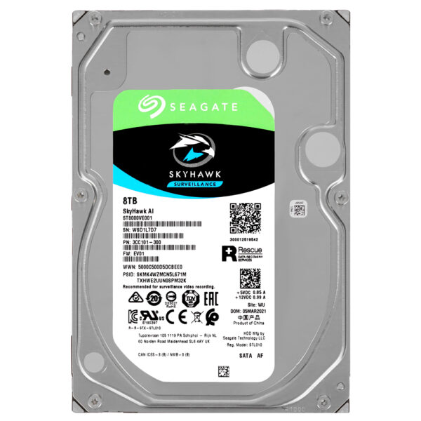 HD Seagate 8TB SkyHawk AI Surveillance SATA 3 7200RPM 3.5" - ST8000VE001