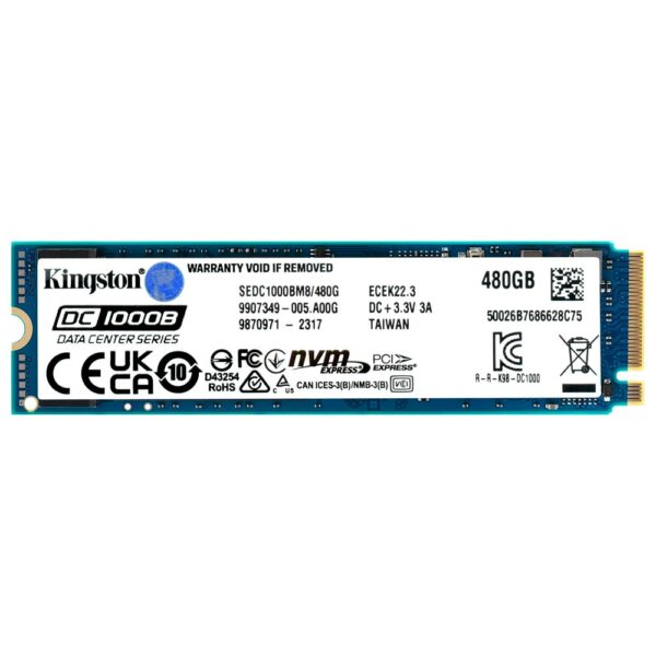 SSD Kingston M.2 480GB DC1000B NVMe - SEDC1000BM8/480G (Server)