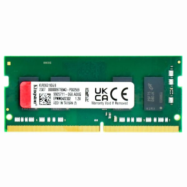 Memoria RAM para Notebook Kingston DDR4 8GB 2666MHz - KVR26S19S6/8