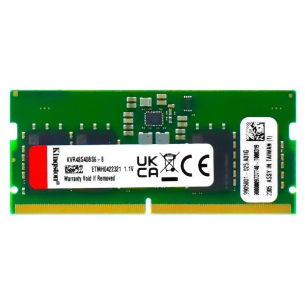 Memoria RAM para Notebook Kingston DDR5 8GB 4800MHz - KVR48S40BS6-8