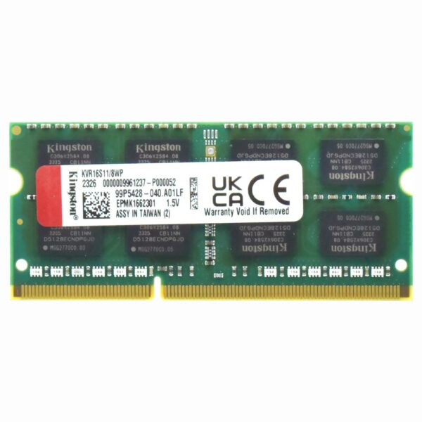 Memoria RAM para Notebook Kingston DDR3 8GB 1600MHz - KVR16S11/8WP